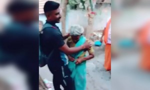 पहा आज्जी आणि नातूचे प्रेम..