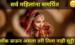 लॉक डाऊन असला तरी तीला नाही सुट्टी...कविता आवडली तर नक्की शेअर करा