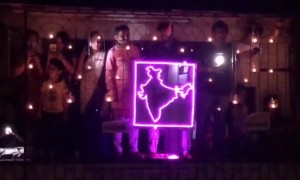 करोनाशी लढा; नागरिकांनी दिवे पेटवून दिला एकजुटीचा संदेश