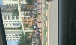 दारूचे दुकान उघडले आहे त्यामुळे लोकांची रांग किती दूरवर पोहचली आहे पहा..!!