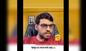 पाऊसाच्या थैमानात हा माणूस